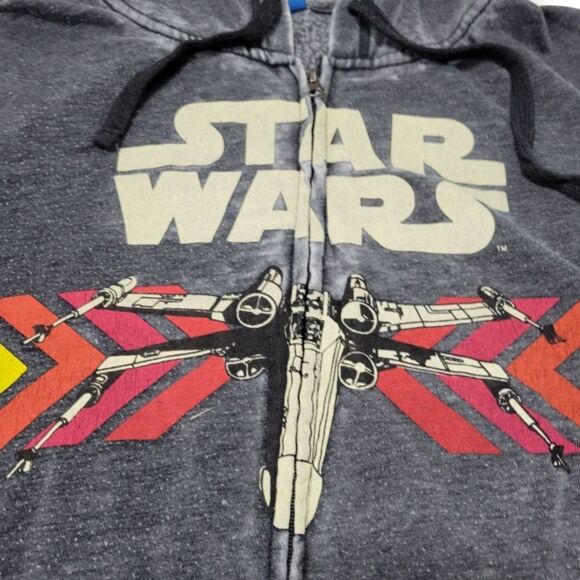 Star Wars Sweatshirt Size XXL Star Wars X-Wing Starfighter Jet Full Zip Hoodie - Picture 4 of 7
